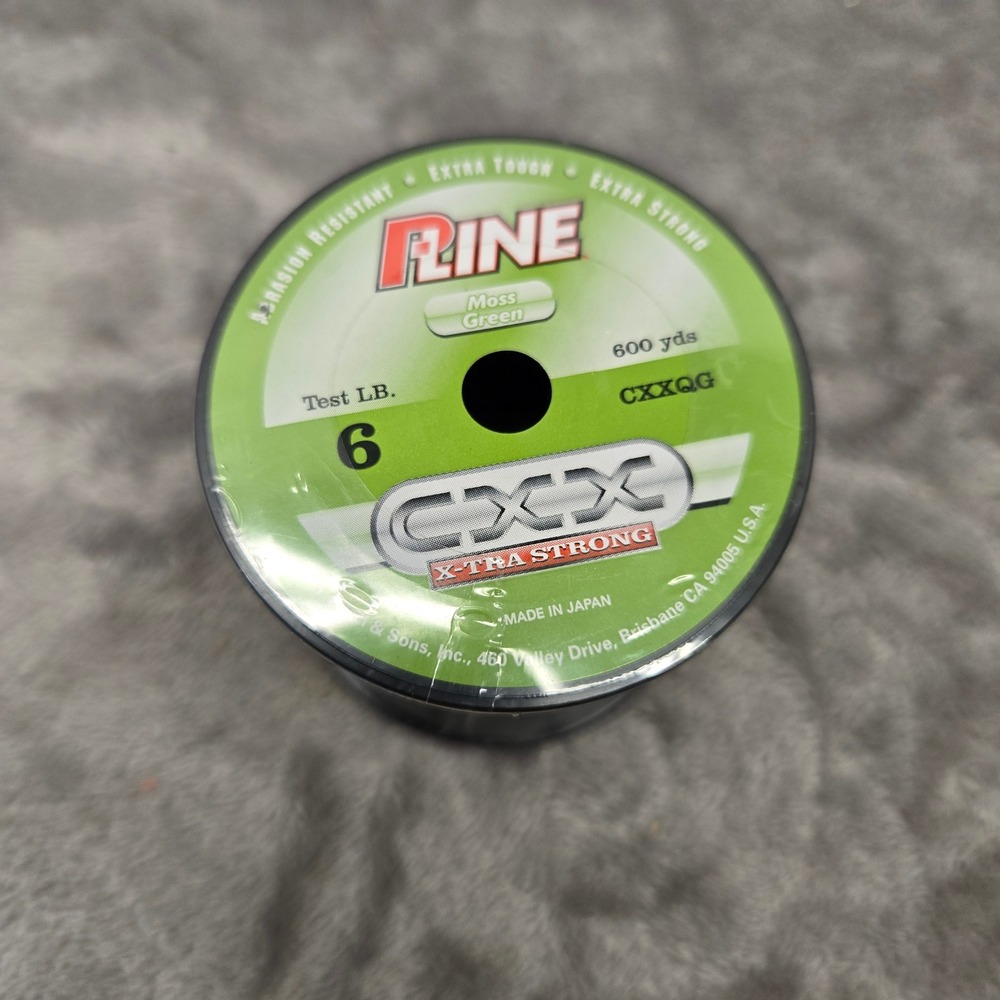 P-Line CXX X-Tra Strong Fishing Line Moss Green 6lb Test 600‎ Yards CXXQG-6